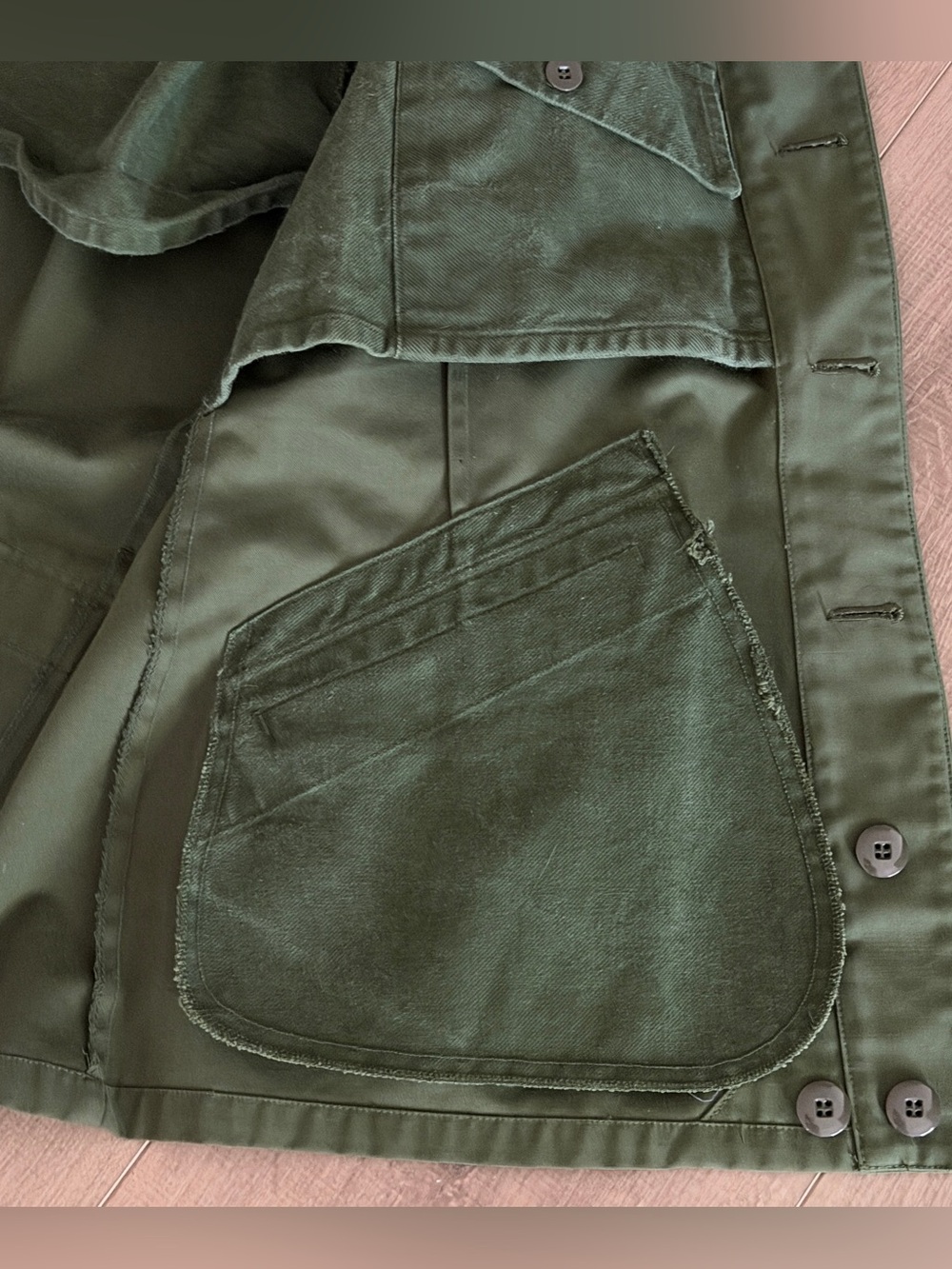 Vintage 1968 Swedish Army Military Green Jacket E 104 Chest 48” Chore Hunting - Picture 12 of 16